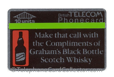 BTA001: Graham's Black Bottle Scotch Whisky - BT Phonecard