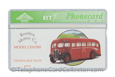 BTA049: Rosslyn Motor Co. Model Centre - BT Phonecard