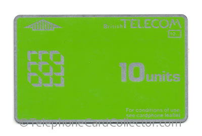 BTD001: 1st Issue 10unit Cardphone Definitive - BT Phonecard