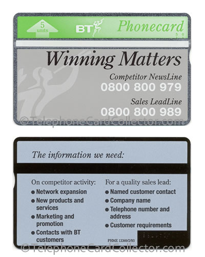 BTI057: Winning Matters - BT Phonecard