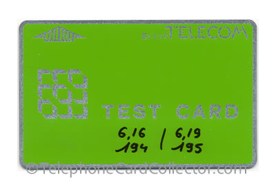 BTT001 - Green / Handwritten Control BT Test Card