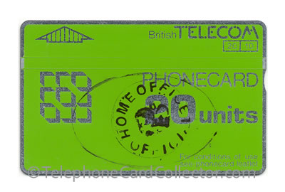 Hand stamped Home Office Official 20unit BTD014 - BT Phonecard