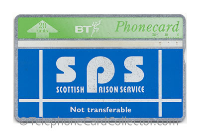 CUP003: Scottish Prison Service (Thermographic Band) - BT Phonecard