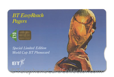 PRO395: BT EasyReach Pagers - World Cup Winners - BT Phonecard