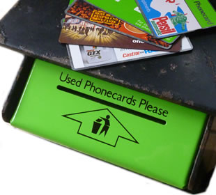 BT Phonecard disposal bin for used cards